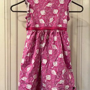 Tea Collection size 5 pink lantern pattern sleeveless dress
